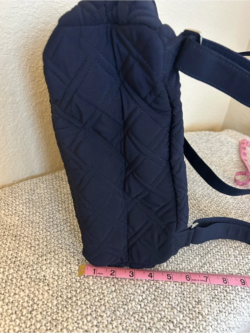Vera Bradley Classic Navy Blue Quilted Commuter Backpack